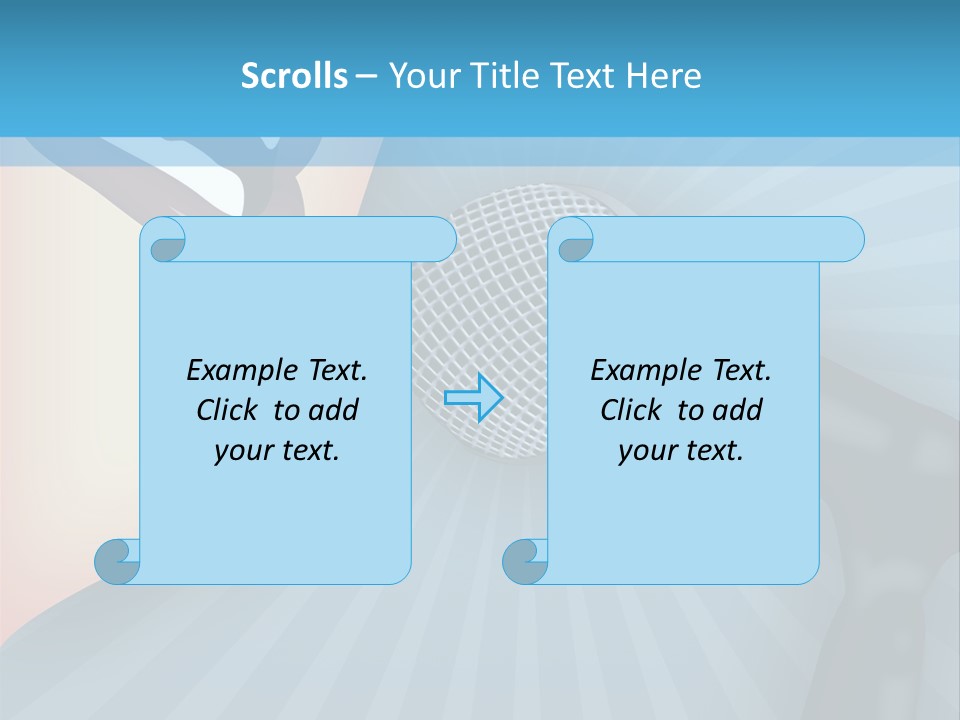 Listeners Lips Businesswoman PowerPoint Template