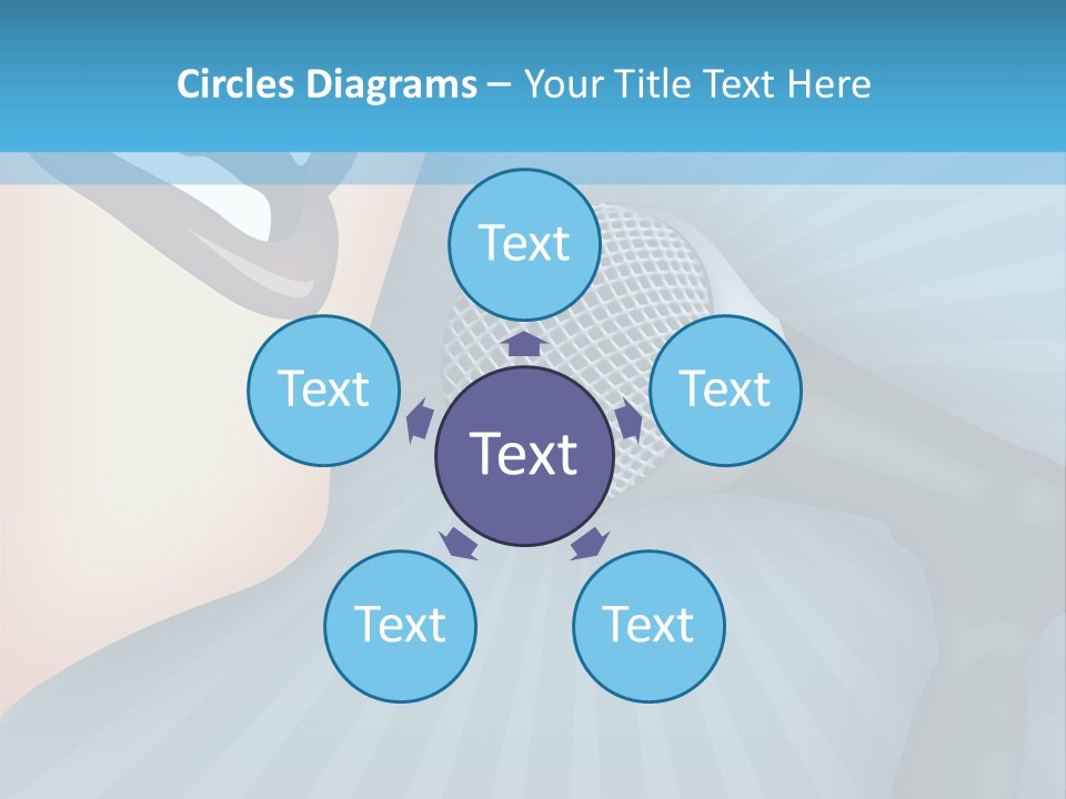 Listeners Lips Businesswoman PowerPoint Template