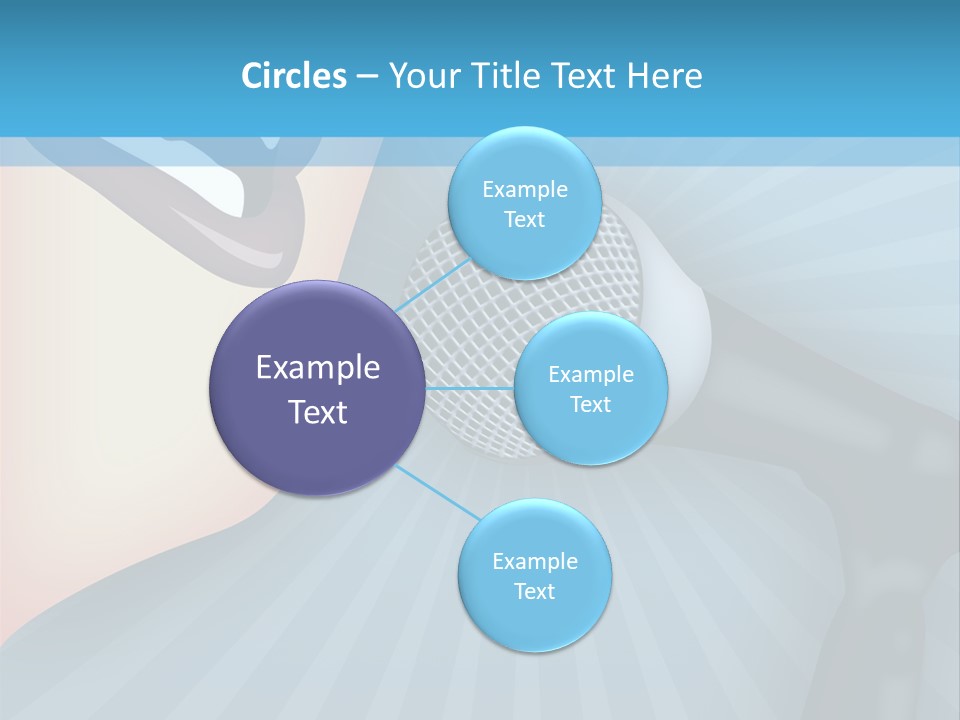 Listeners Lips Businesswoman PowerPoint Template