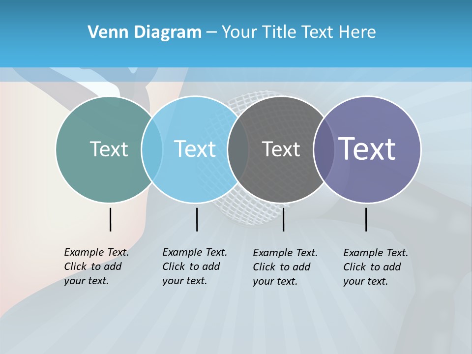 Listeners Lips Businesswoman PowerPoint Template