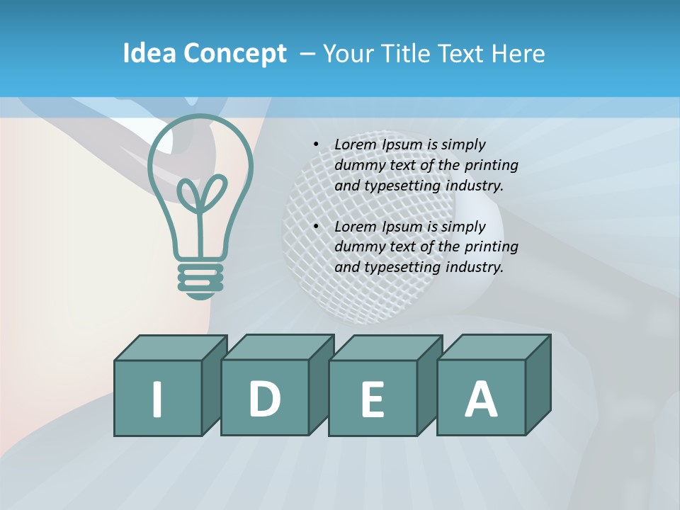 Listeners Lips Businesswoman PowerPoint Template