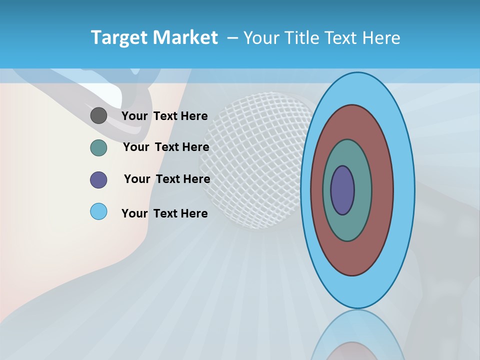 Listeners Lips Businesswoman PowerPoint Template