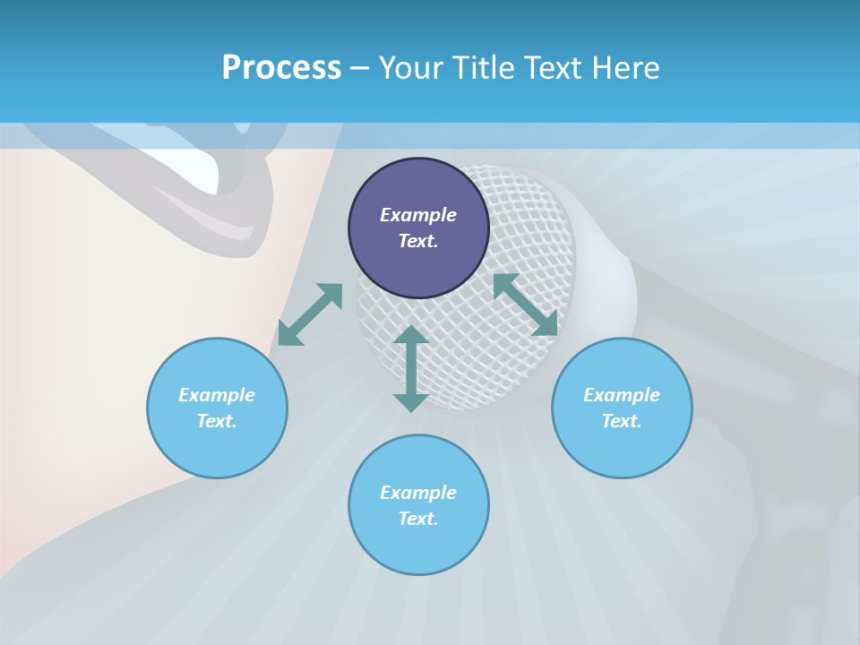 Listeners Lips Businesswoman PowerPoint Template