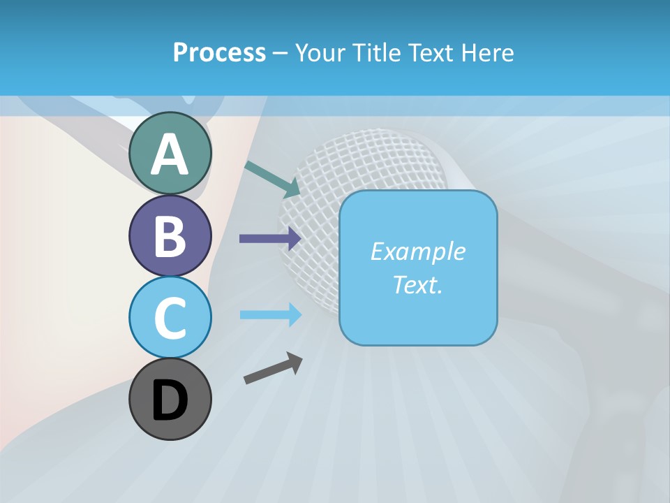 Listeners Lips Businesswoman PowerPoint Template