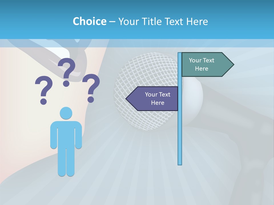 Listeners Lips Businesswoman PowerPoint Template