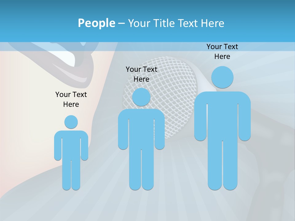 Listeners Lips Businesswoman PowerPoint Template