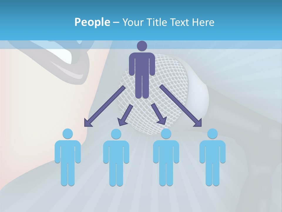 Listeners Lips Businesswoman PowerPoint Template