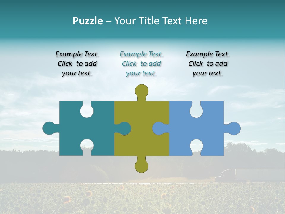 Trucking Vehicle Road PowerPoint Template