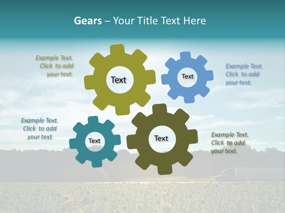 Trucking Vehicle Road PowerPoint Template