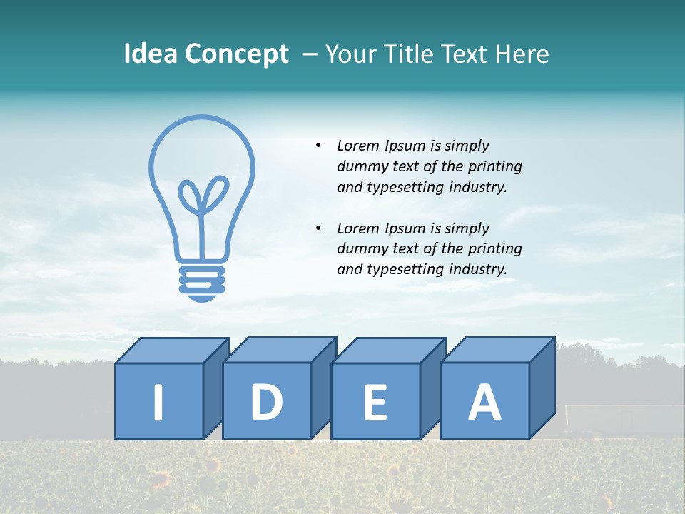 Trucking Vehicle Road PowerPoint Template