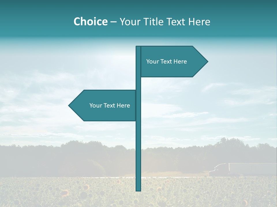 Trucking Vehicle Road PowerPoint Template