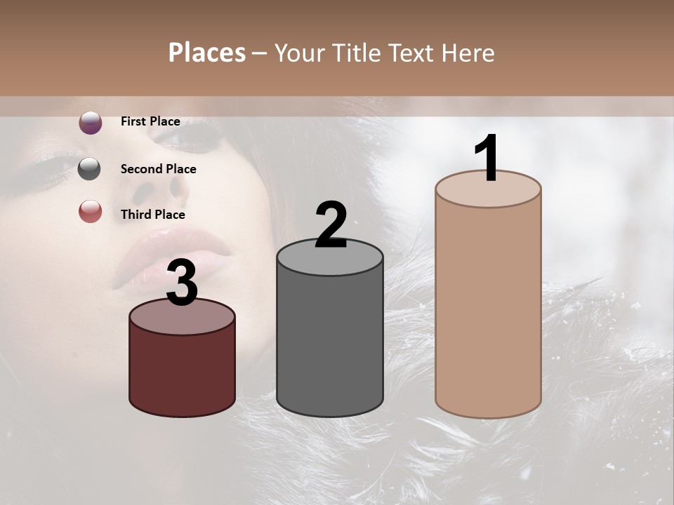 A Woman Wearing A Fur Hat And Fur Coat PowerPoint Template