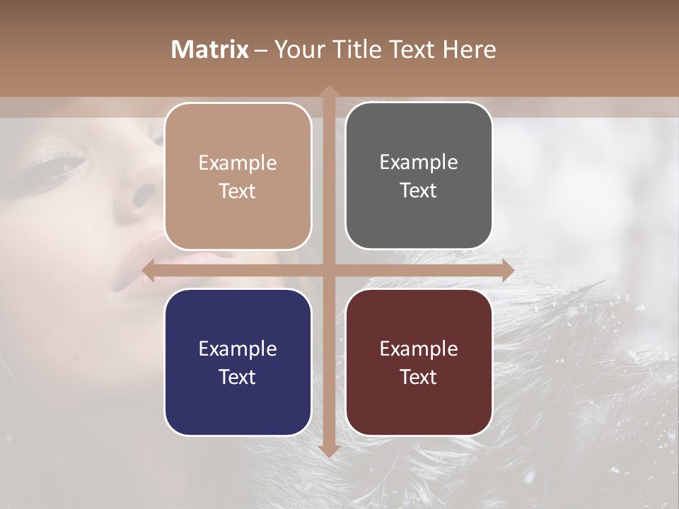 A Woman Wearing A Fur Hat And Fur Coat PowerPoint Template