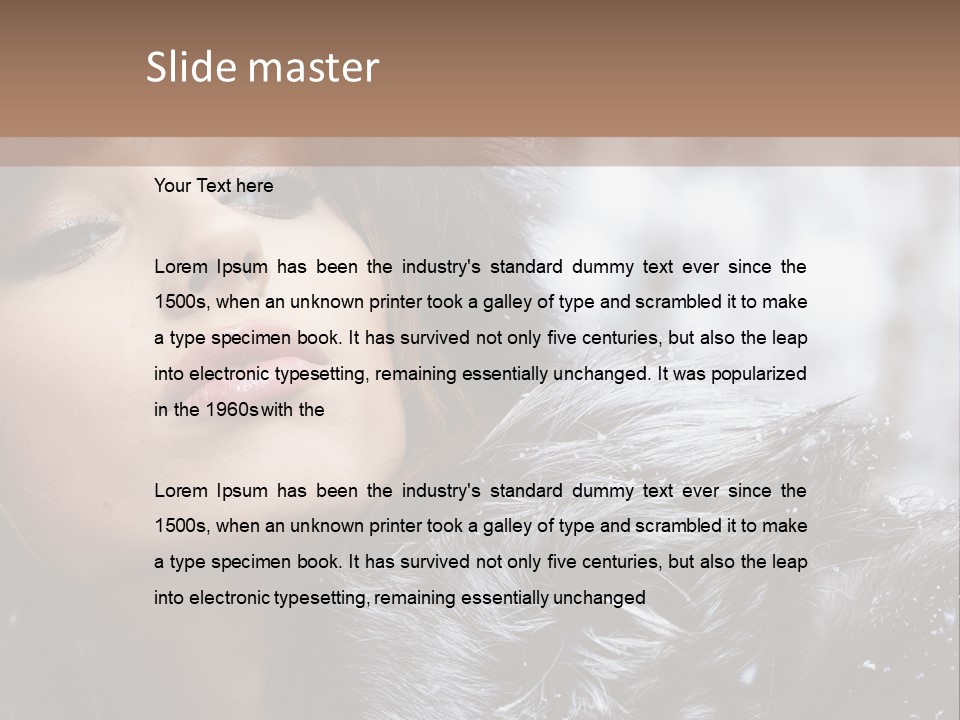 A Woman Wearing A Fur Hat And Fur Coat PowerPoint Template