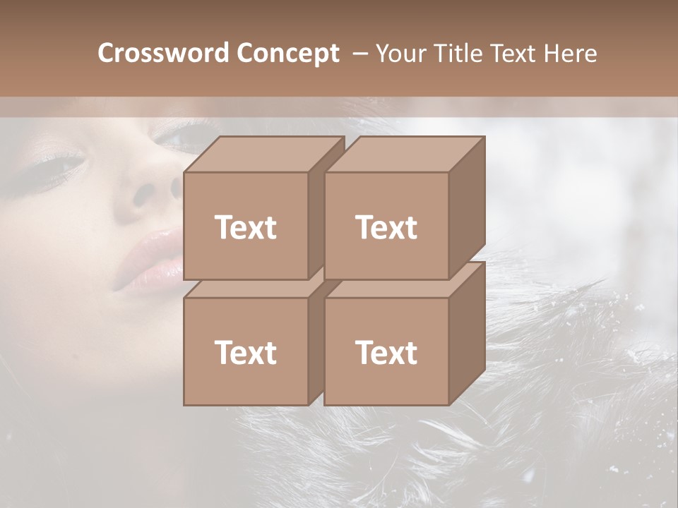 A Woman Wearing A Fur Hat And Fur Coat PowerPoint Template