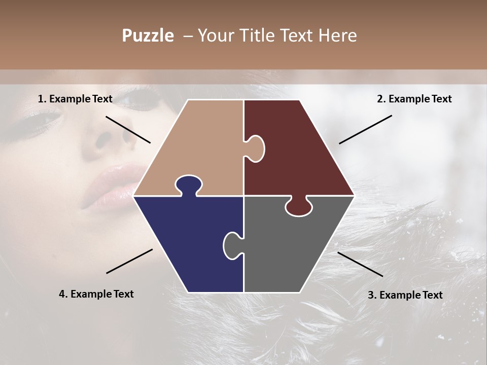 A Woman Wearing A Fur Hat And Fur Coat PowerPoint Template