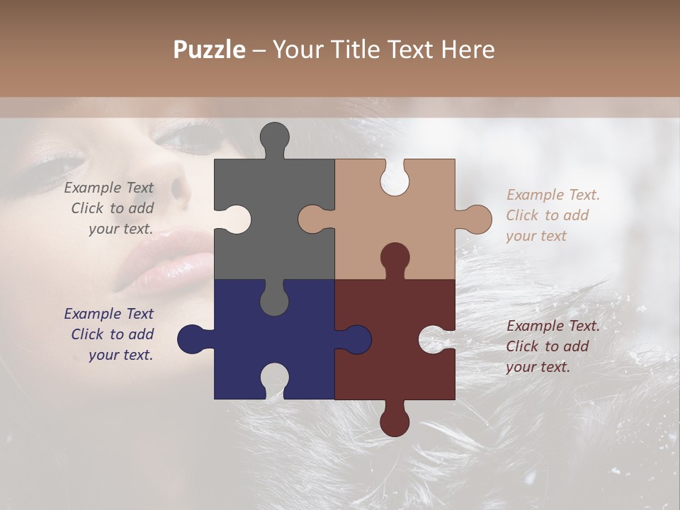 A Woman Wearing A Fur Hat And Fur Coat PowerPoint Template