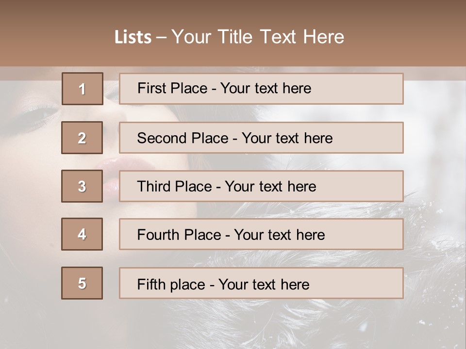 A Woman Wearing A Fur Hat And Fur Coat PowerPoint Template