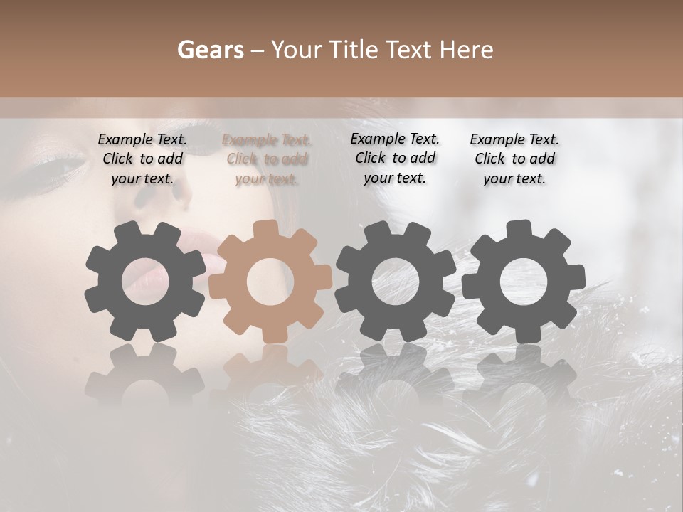 A Woman Wearing A Fur Hat And Fur Coat PowerPoint Template