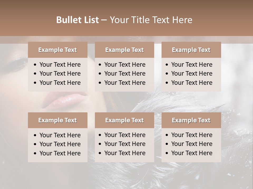 A Woman Wearing A Fur Hat And Fur Coat PowerPoint Template