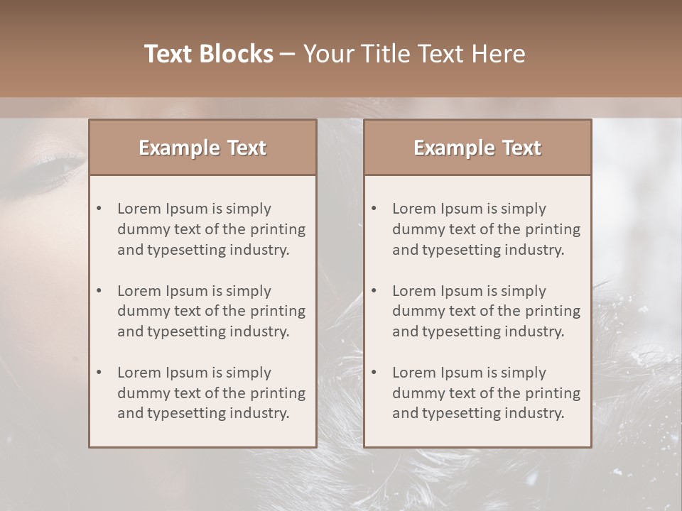 A Woman Wearing A Fur Hat And Fur Coat PowerPoint Template