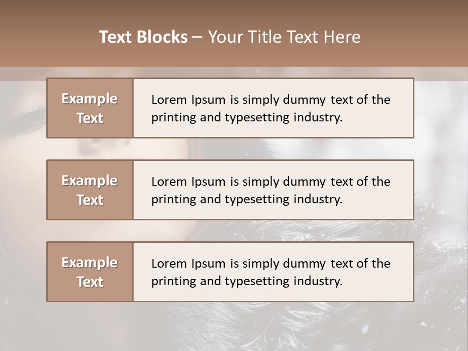 A Woman Wearing A Fur Hat And Fur Coat PowerPoint Template