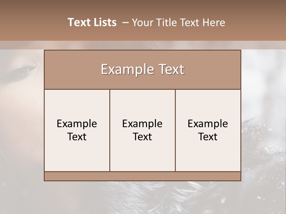 A Woman Wearing A Fur Hat And Fur Coat PowerPoint Template