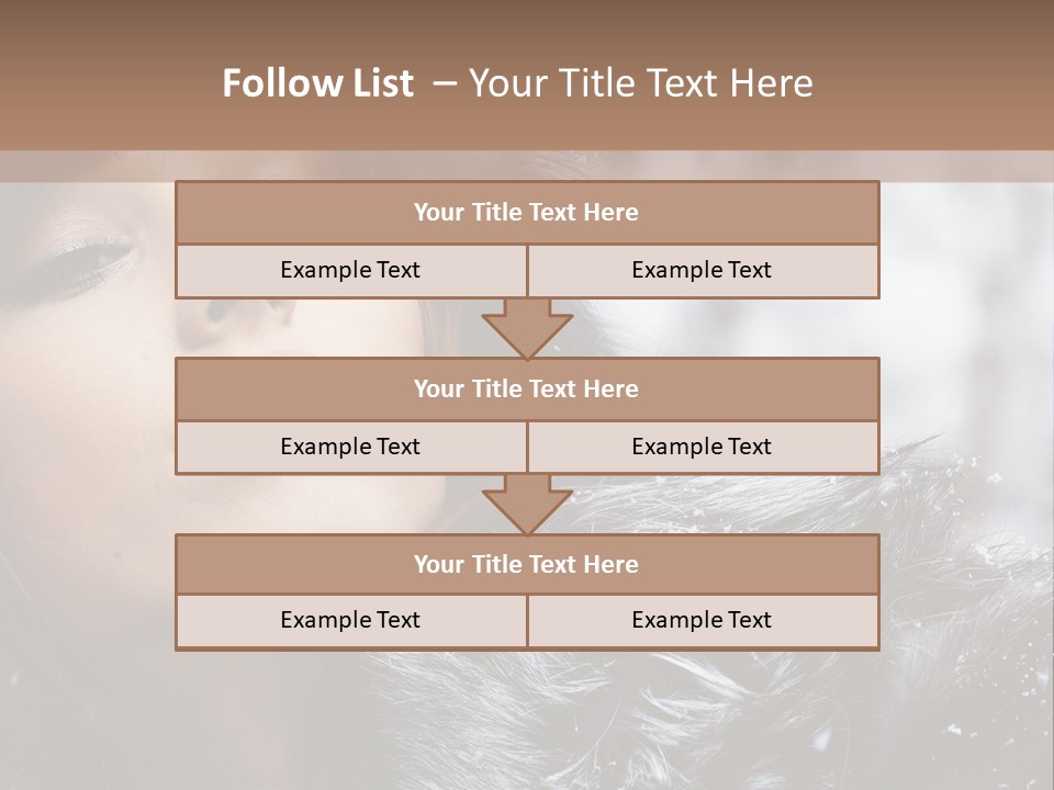 A Woman Wearing A Fur Hat And Fur Coat PowerPoint Template