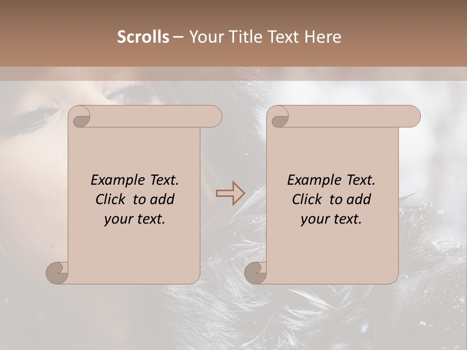 A Woman Wearing A Fur Hat And Fur Coat PowerPoint Template