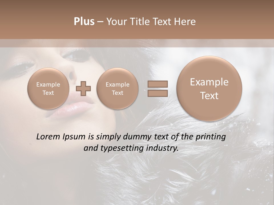 A Woman Wearing A Fur Hat And Fur Coat PowerPoint Template