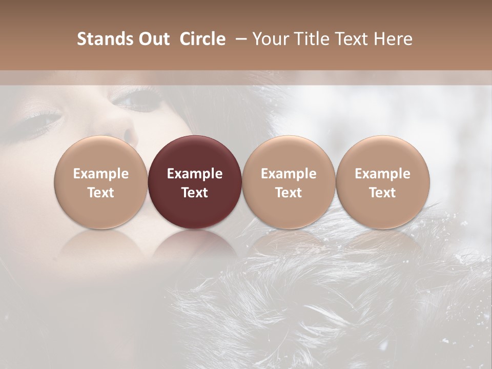 A Woman Wearing A Fur Hat And Fur Coat PowerPoint Template