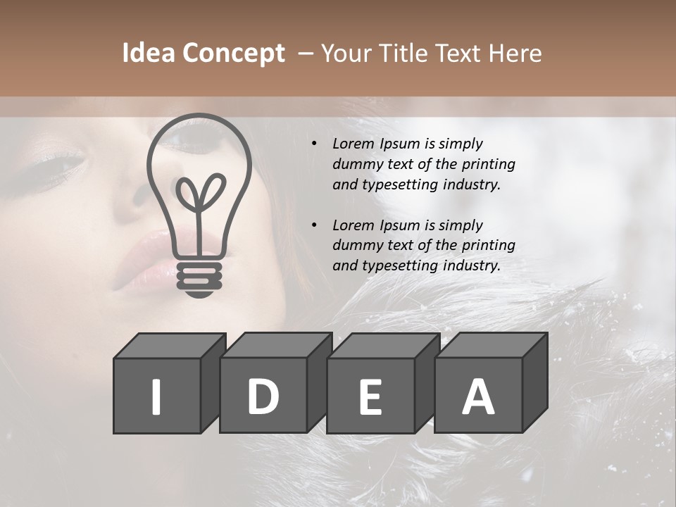 A Woman Wearing A Fur Hat And Fur Coat PowerPoint Template