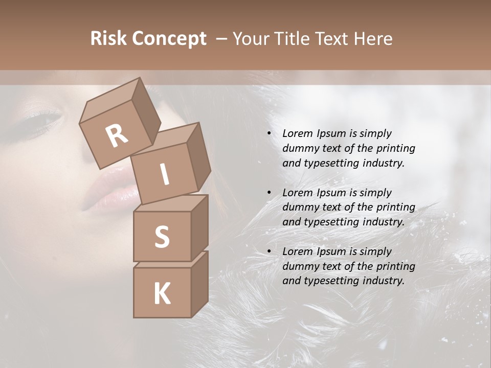 A Woman Wearing A Fur Hat And Fur Coat PowerPoint Template