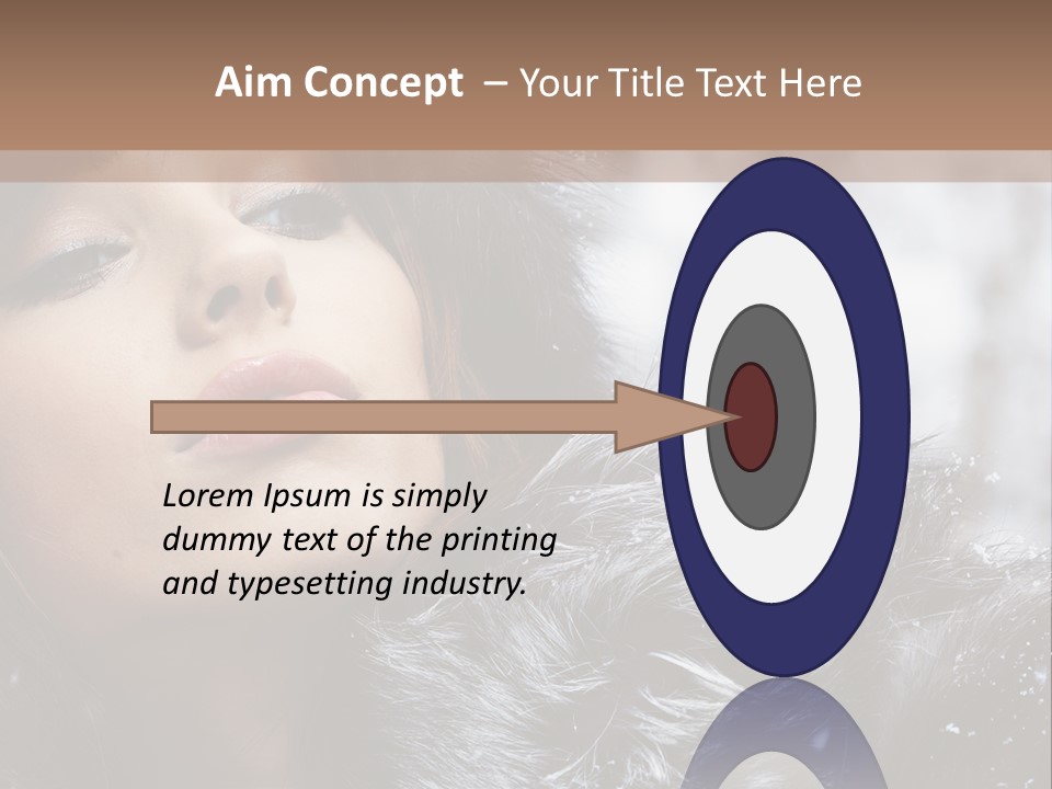 A Woman Wearing A Fur Hat And Fur Coat PowerPoint Template