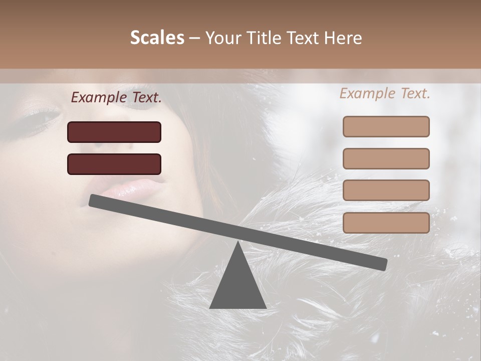 A Woman Wearing A Fur Hat And Fur Coat PowerPoint Template