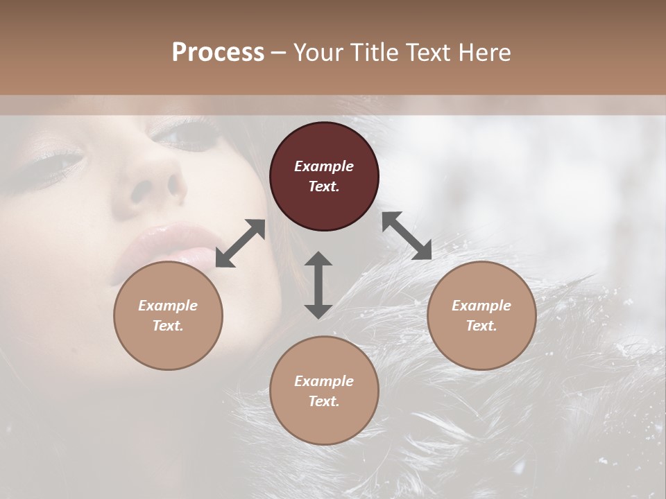 A Woman Wearing A Fur Hat And Fur Coat PowerPoint Template