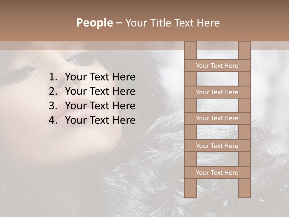 A Woman Wearing A Fur Hat And Fur Coat PowerPoint Template