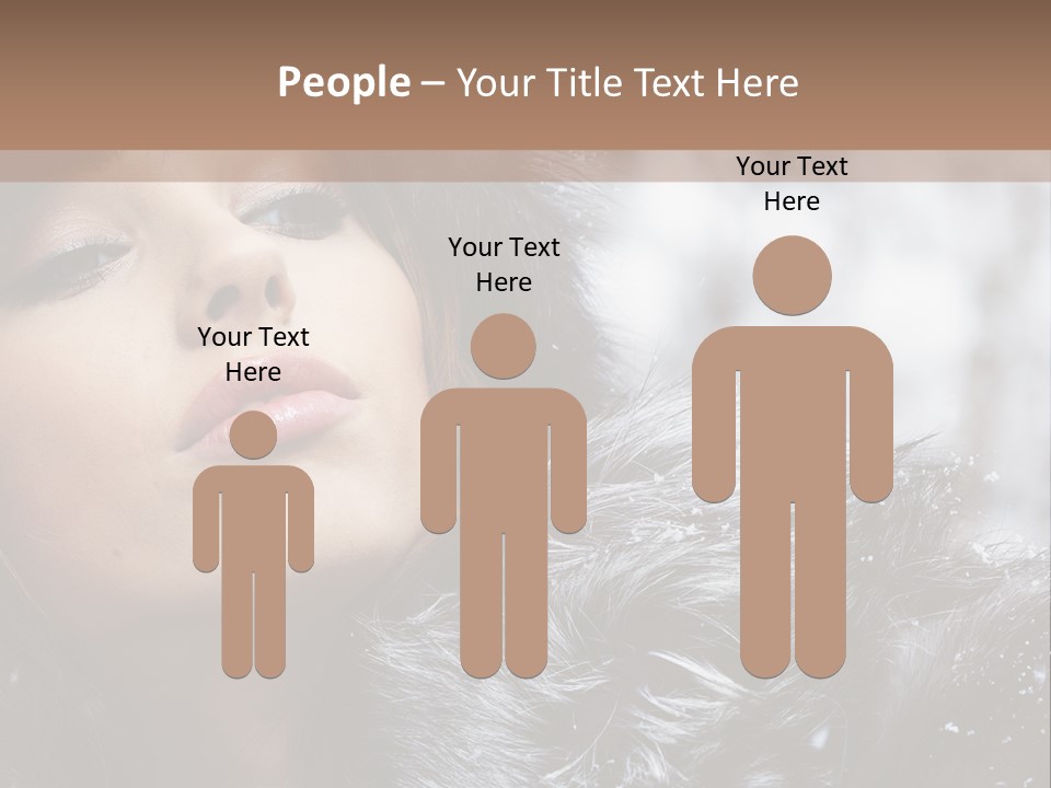 A Woman Wearing A Fur Hat And Fur Coat PowerPoint Template