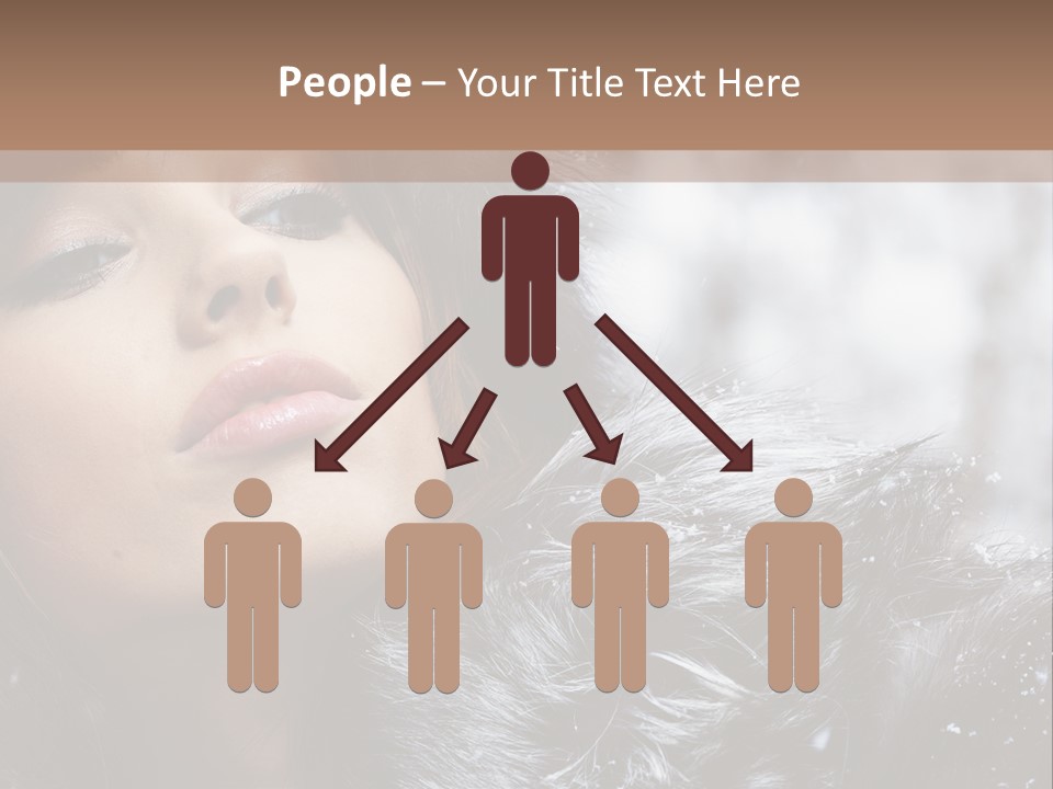A Woman Wearing A Fur Hat And Fur Coat PowerPoint Template