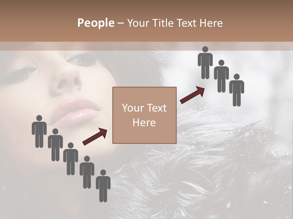 A Woman Wearing A Fur Hat And Fur Coat PowerPoint Template