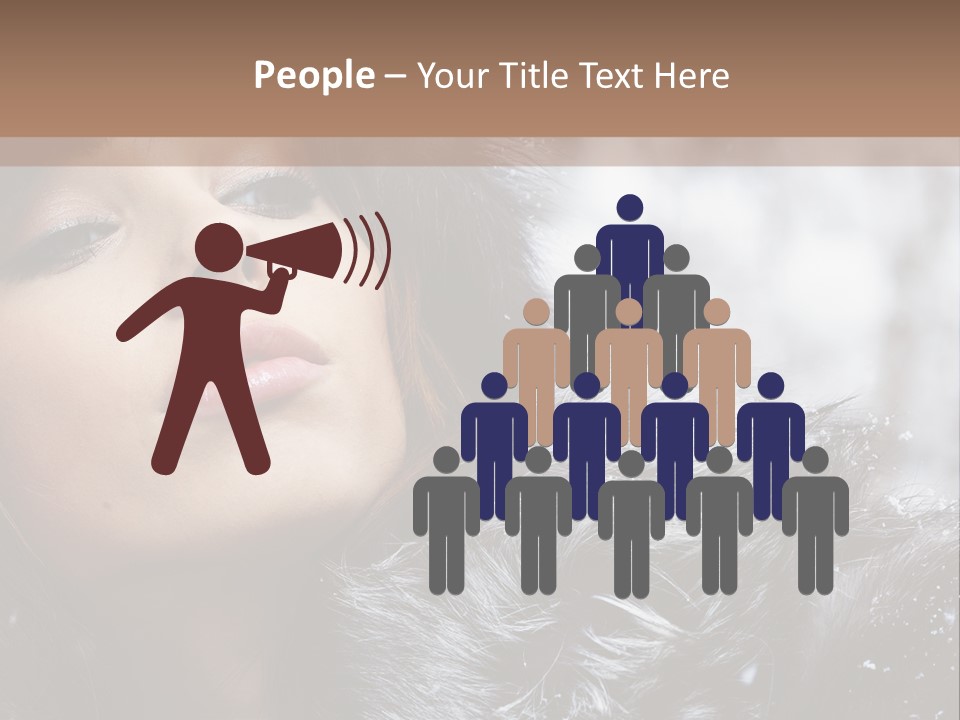 A Woman Wearing A Fur Hat And Fur Coat PowerPoint Template