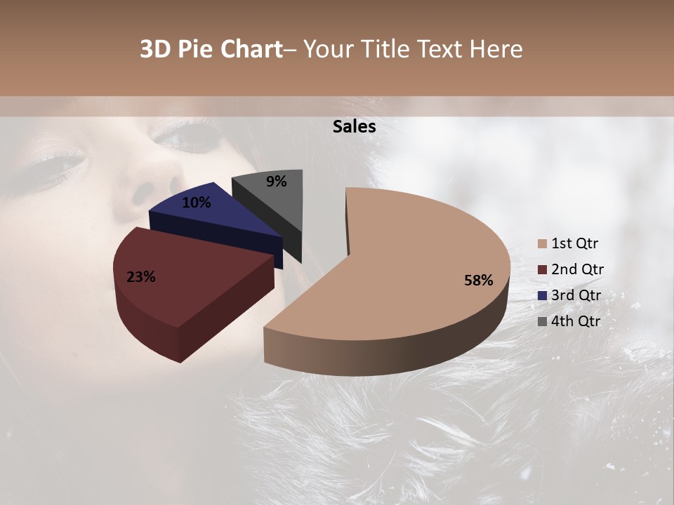 A Woman Wearing A Fur Hat And Fur Coat PowerPoint Template