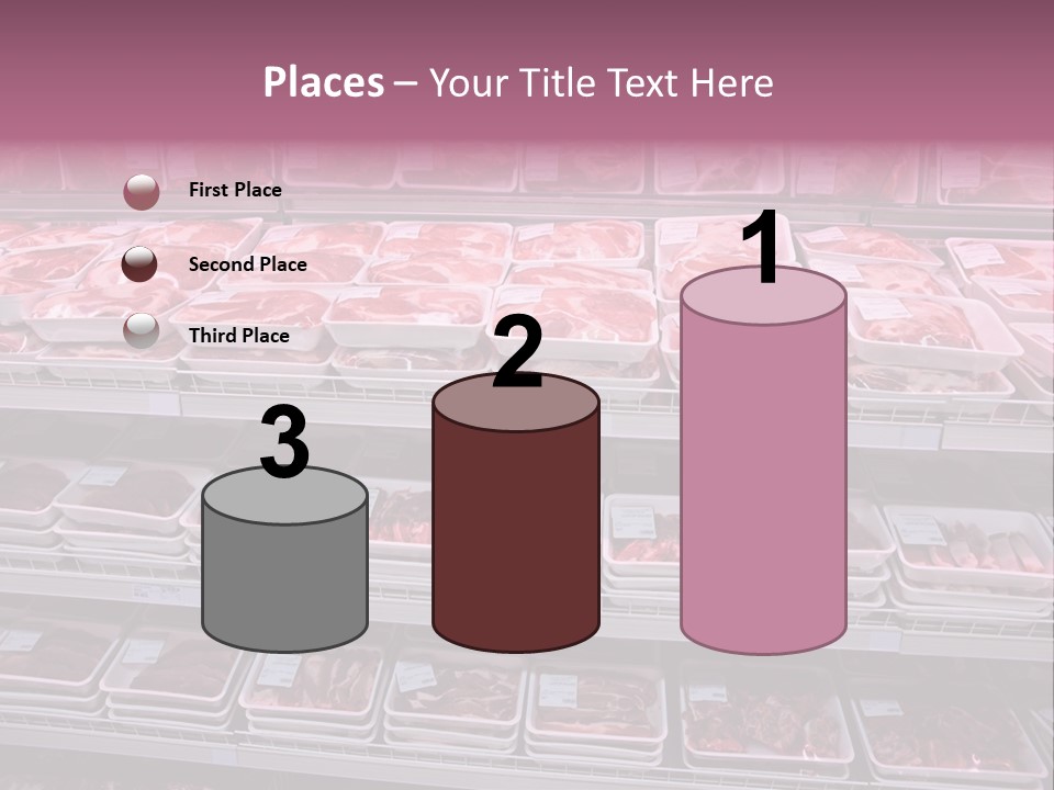 Butcher Shelves Steak PowerPoint Template