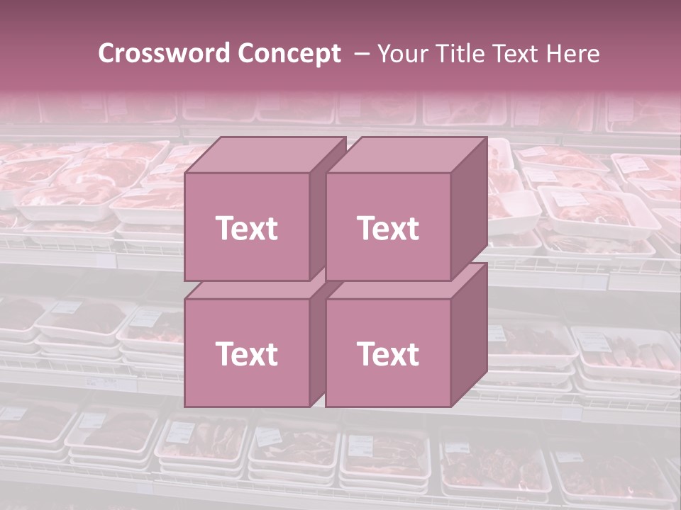 Butcher Shelves Steak PowerPoint Template