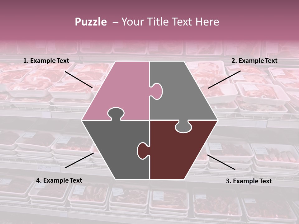 Butcher Shelves Steak PowerPoint Template