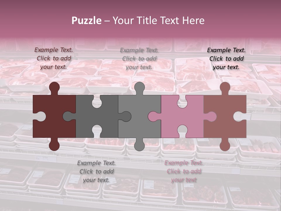 Butcher Shelves Steak PowerPoint Template