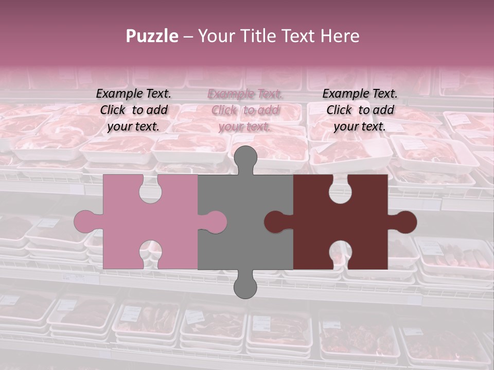 Butcher Shelves Steak PowerPoint Template
