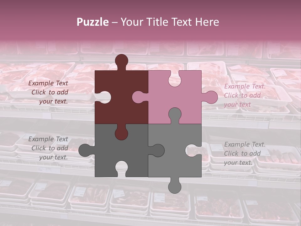 Butcher Shelves Steak PowerPoint Template