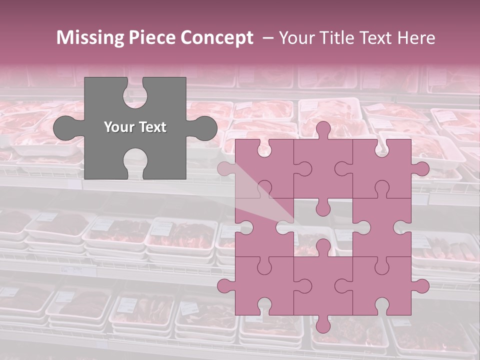 Butcher Shelves Steak PowerPoint Template