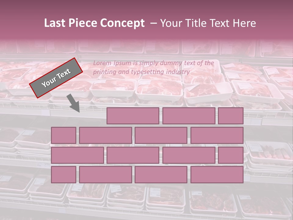 Butcher Shelves Steak PowerPoint Template